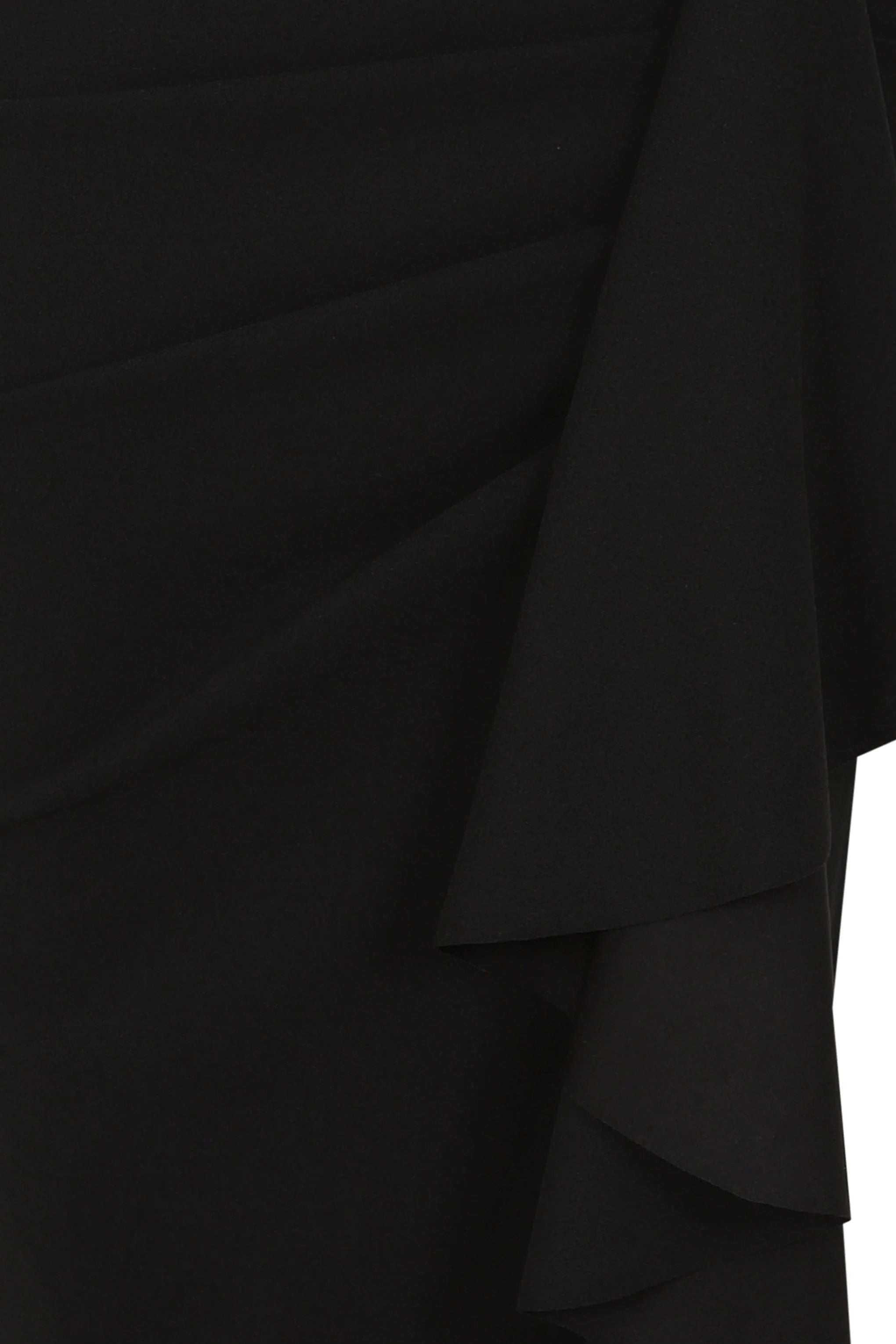 Fleur | Black Bandeau Ruffle Maxi Dress