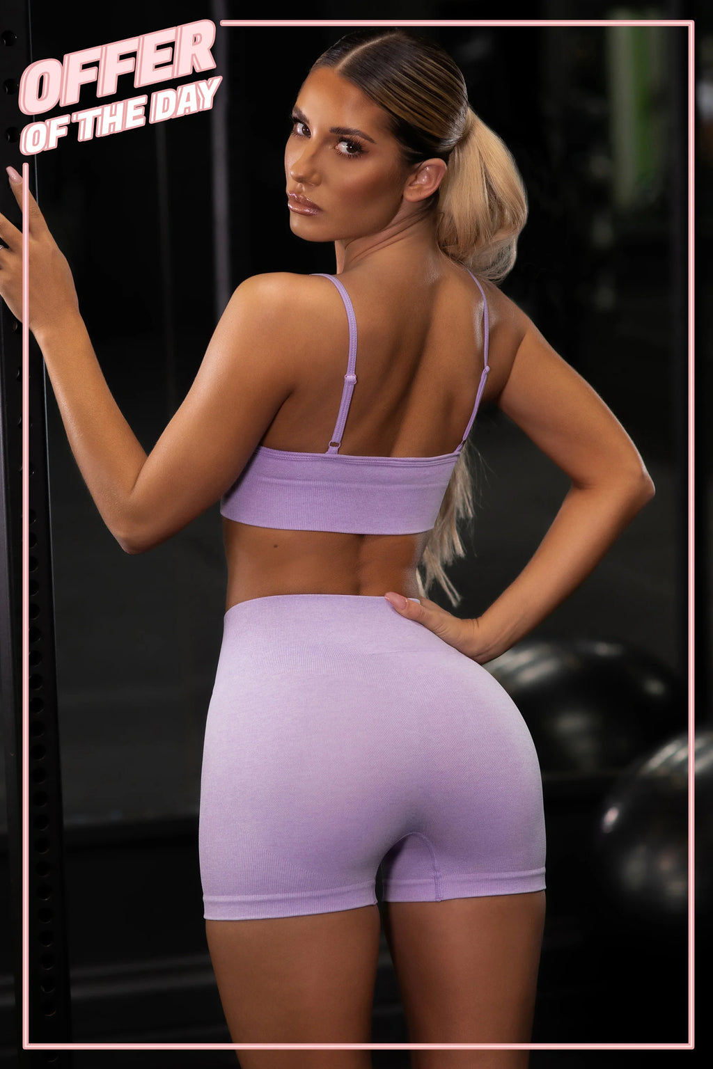 No Limits Seamless High Waisted Shorts in Lilac