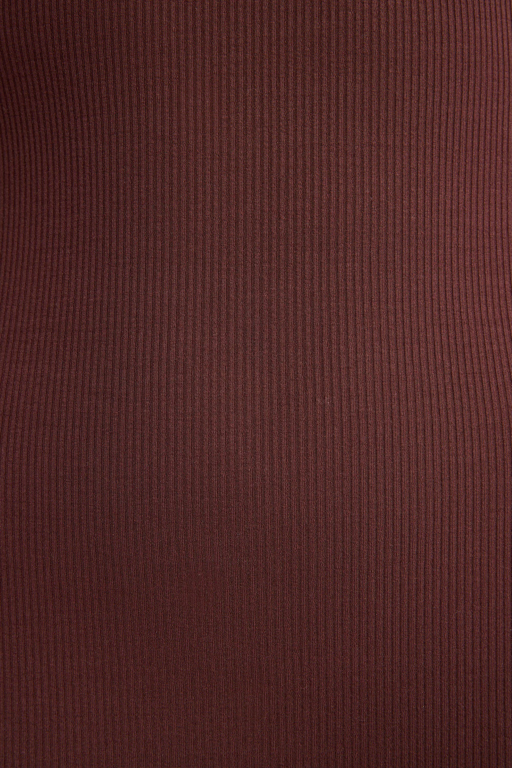 Ribbed Modal Square Neck Maxi Dress in Chocolate