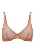 Soft Mesh Single Layer Underwired Bra in Honey