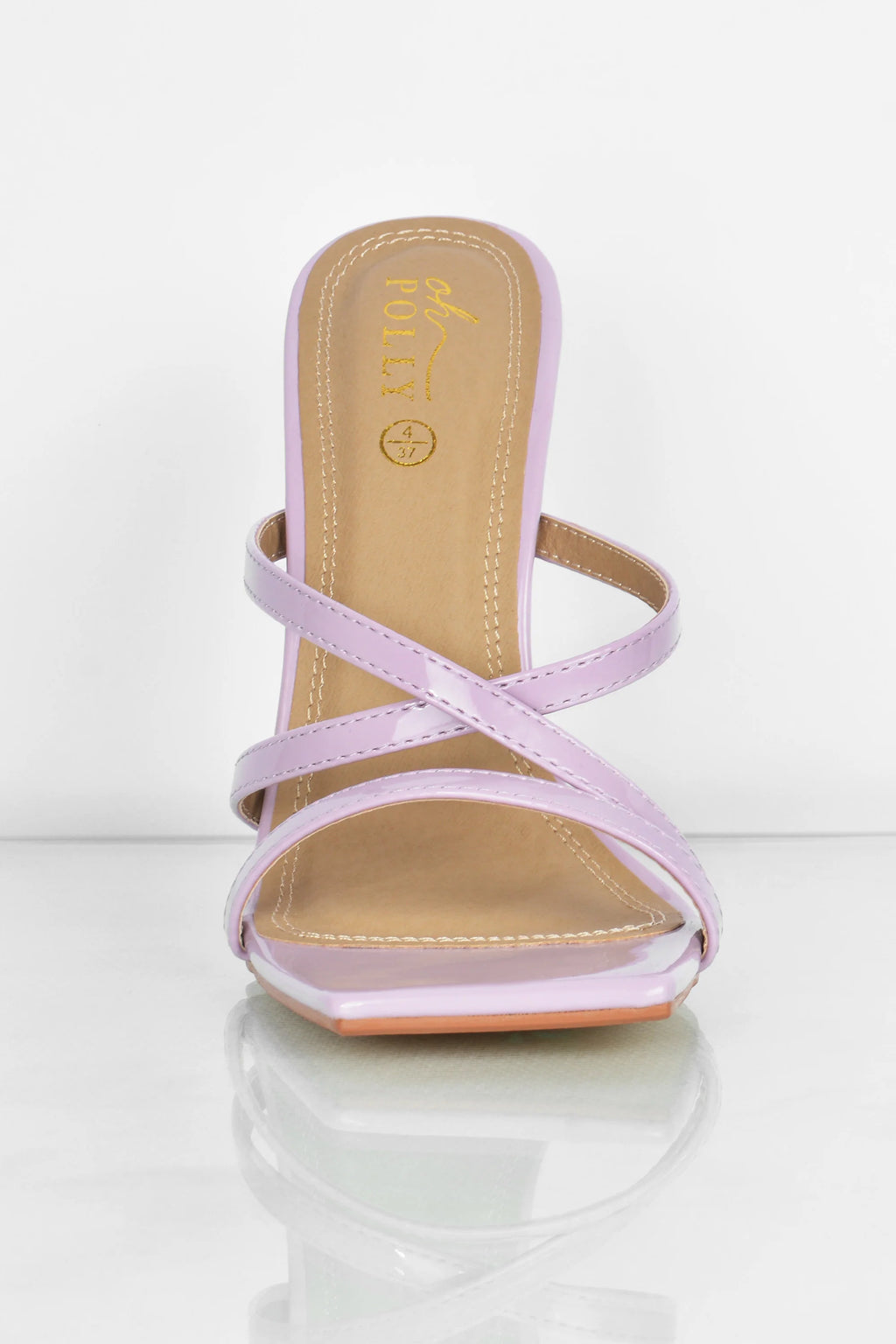 Cross My Path Strappy Mule Heels in Lilac