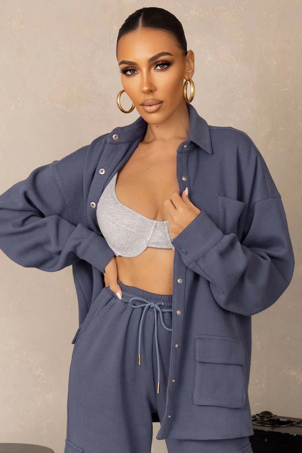 Under Pinning | Grey Marl Balcony Bralette Crop Top