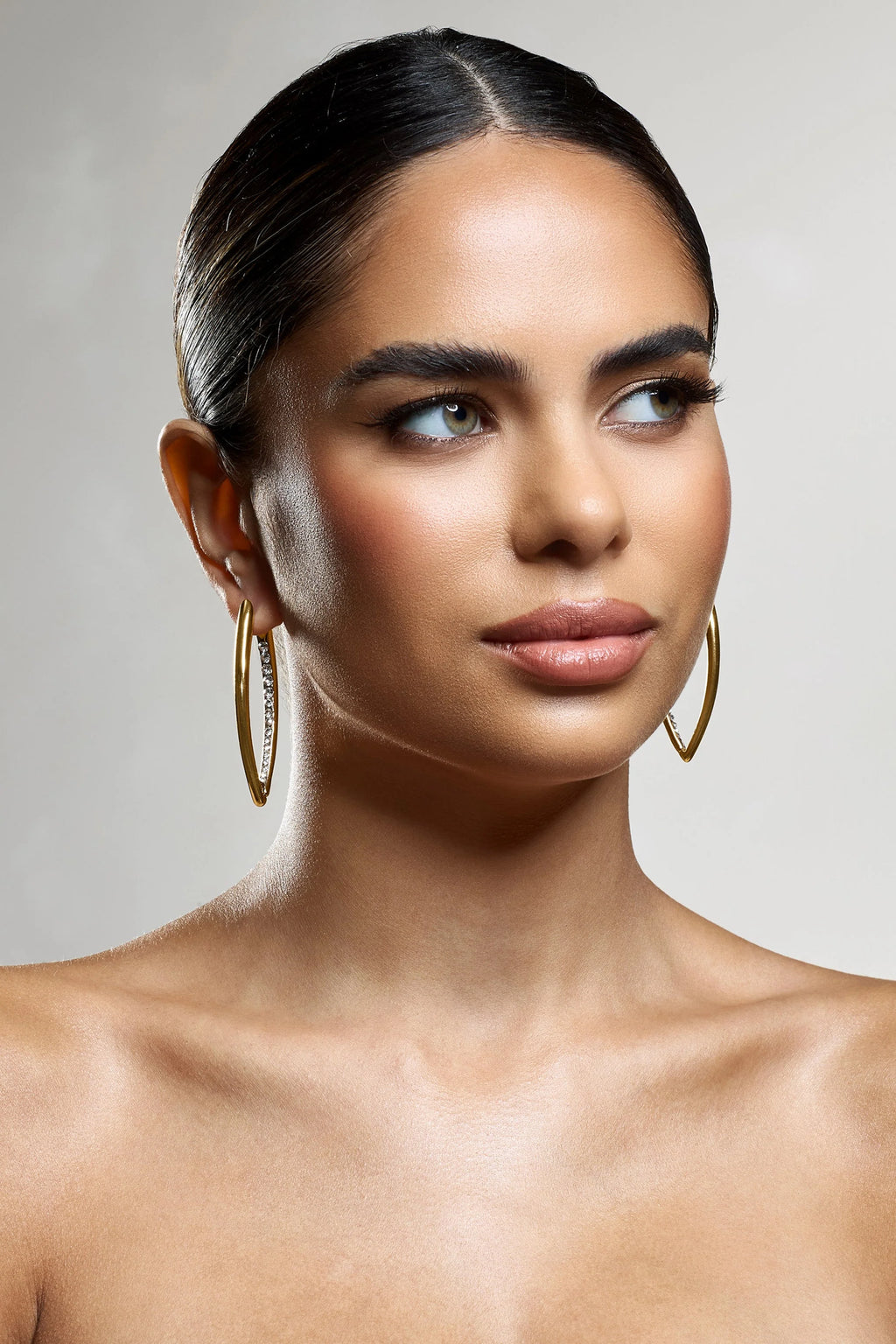 Effortless | Gold Diamante Dangle Earrings