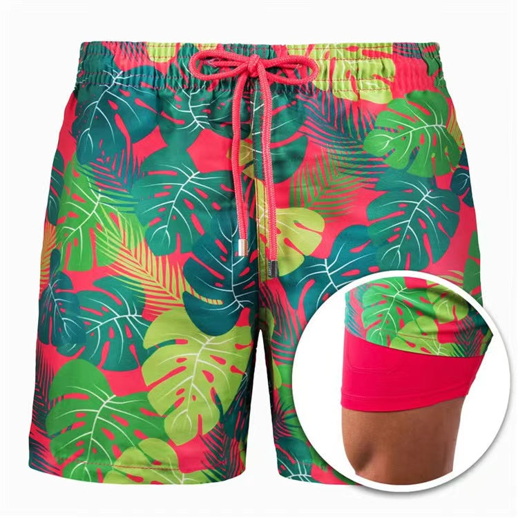 Green Leaves - 6 Mid-Length Hybrid Shorts