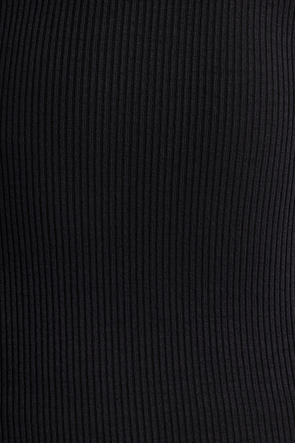Ribbed Modal Crew Neck Top in Black