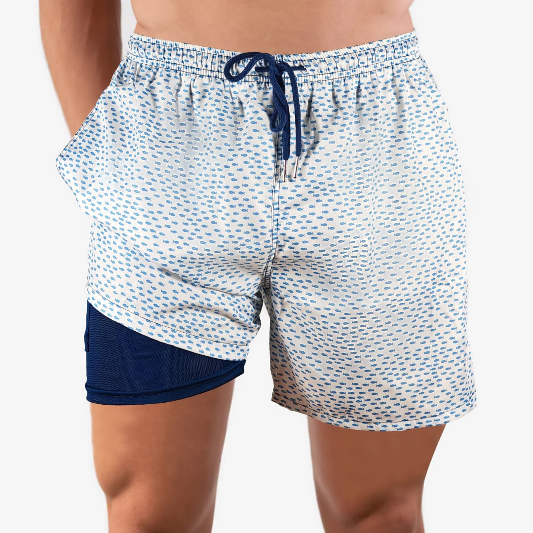 Blue Fish - 6 Mid-Length Hybrid Shorts