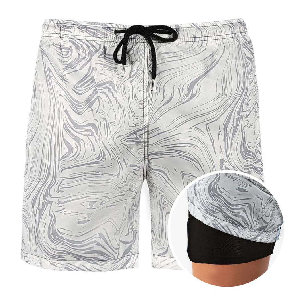 Ocean Currents - 6 Mid-Length Hybrid Shorts