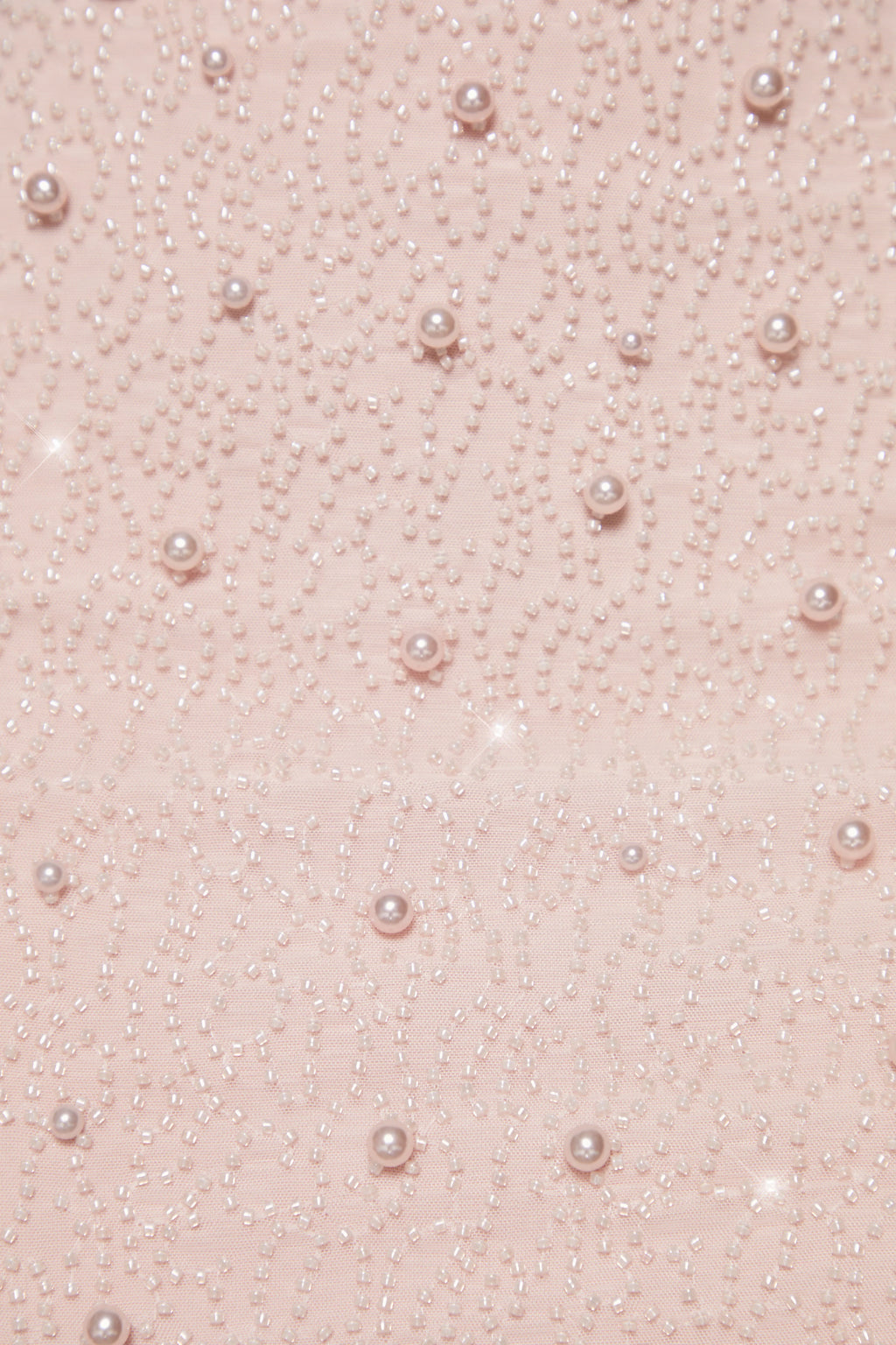 Embellished Cowl Neck Mini Dress in Blush