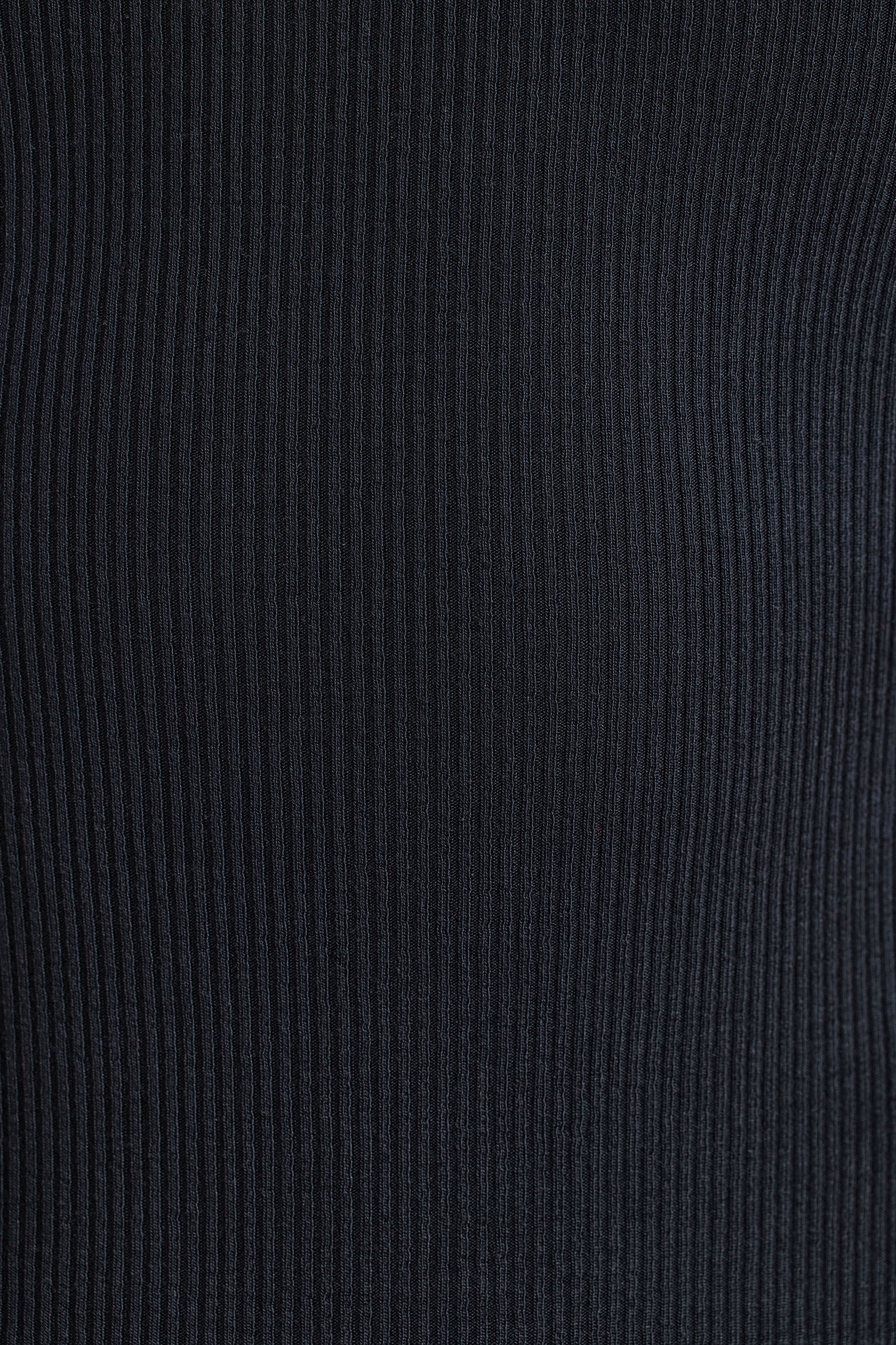 Ribbed Modal Long Sleeve Bodysuit in Black