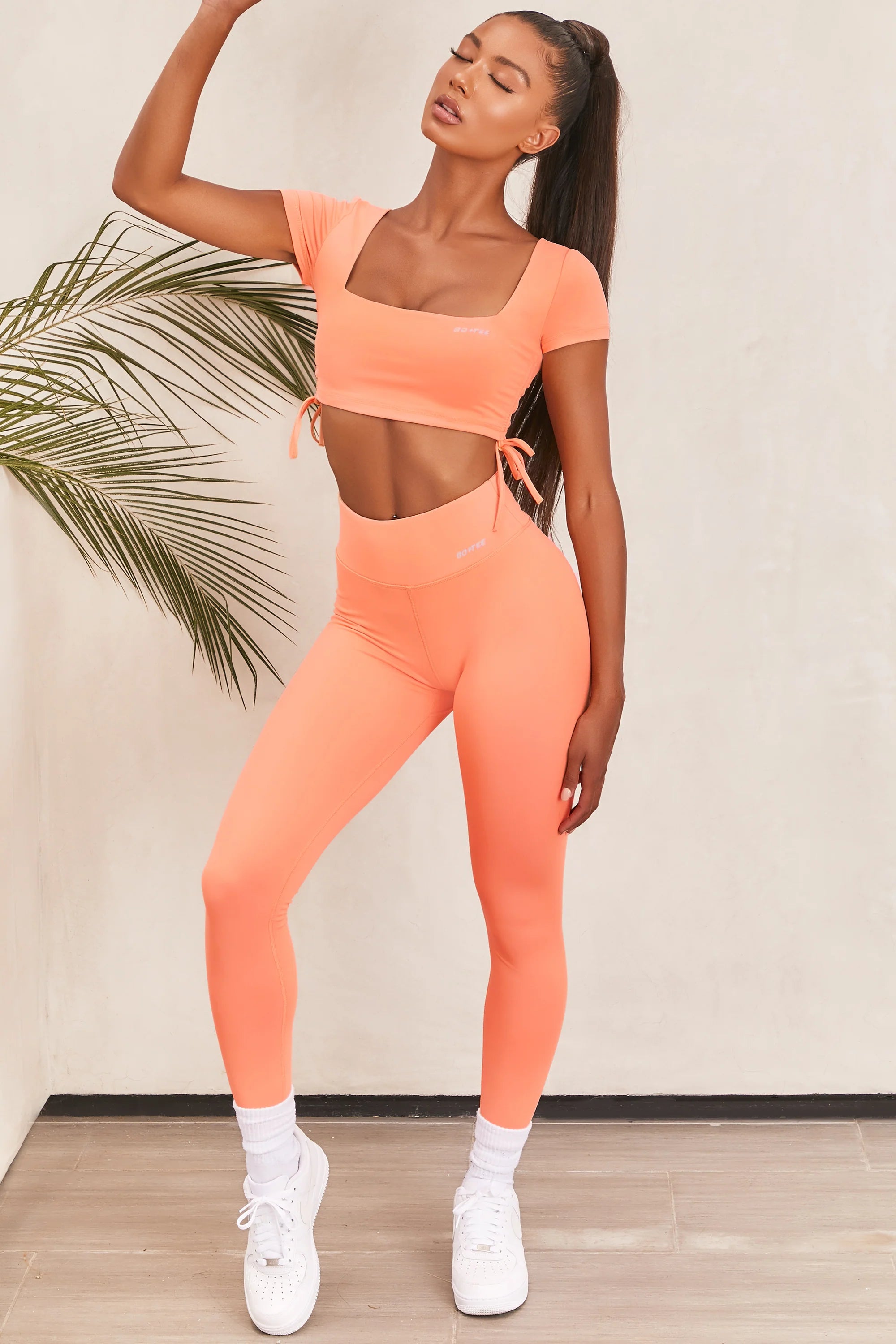 Potential Petite Slinky Full Length Leggings in Orange