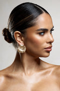 Sallow | Gold Statement Flower Earrings