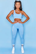 Energy Seamless Full Length Leggings in Light Blue