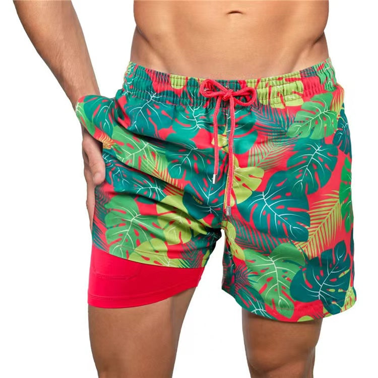Green Leaves - 6 Mid-Length Hybrid Shorts