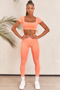 Potential Petite Slinky Full Length Leggings in Orange
