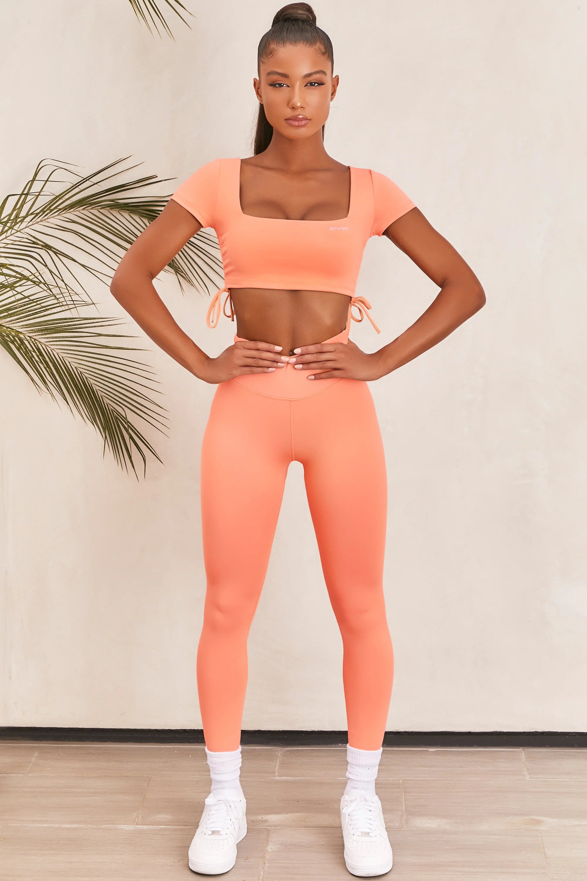 Potential Petite Slinky Full Length Leggings in Orange