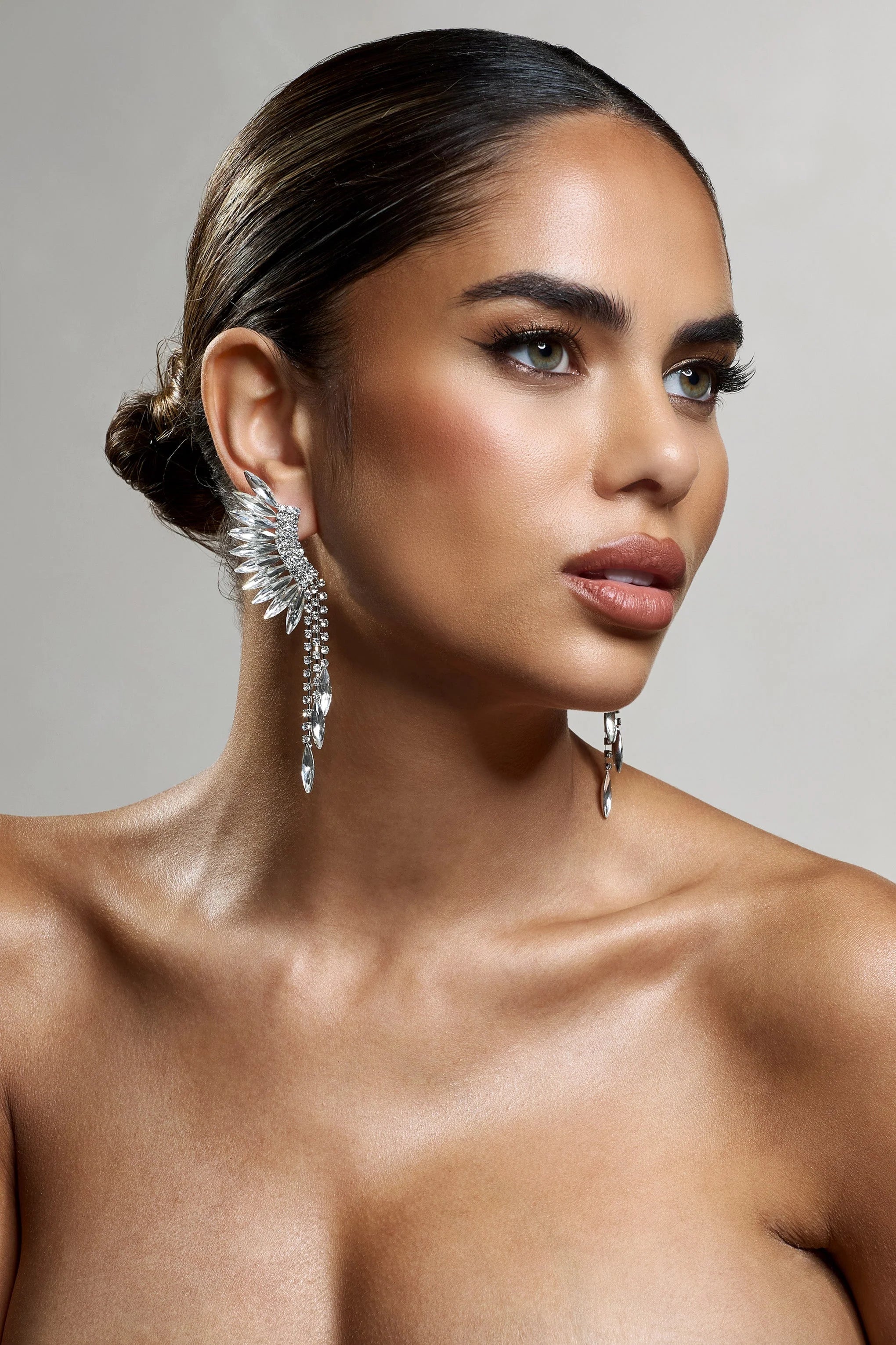 Mardi | Diamante & Silver Statement Dangle Earrings