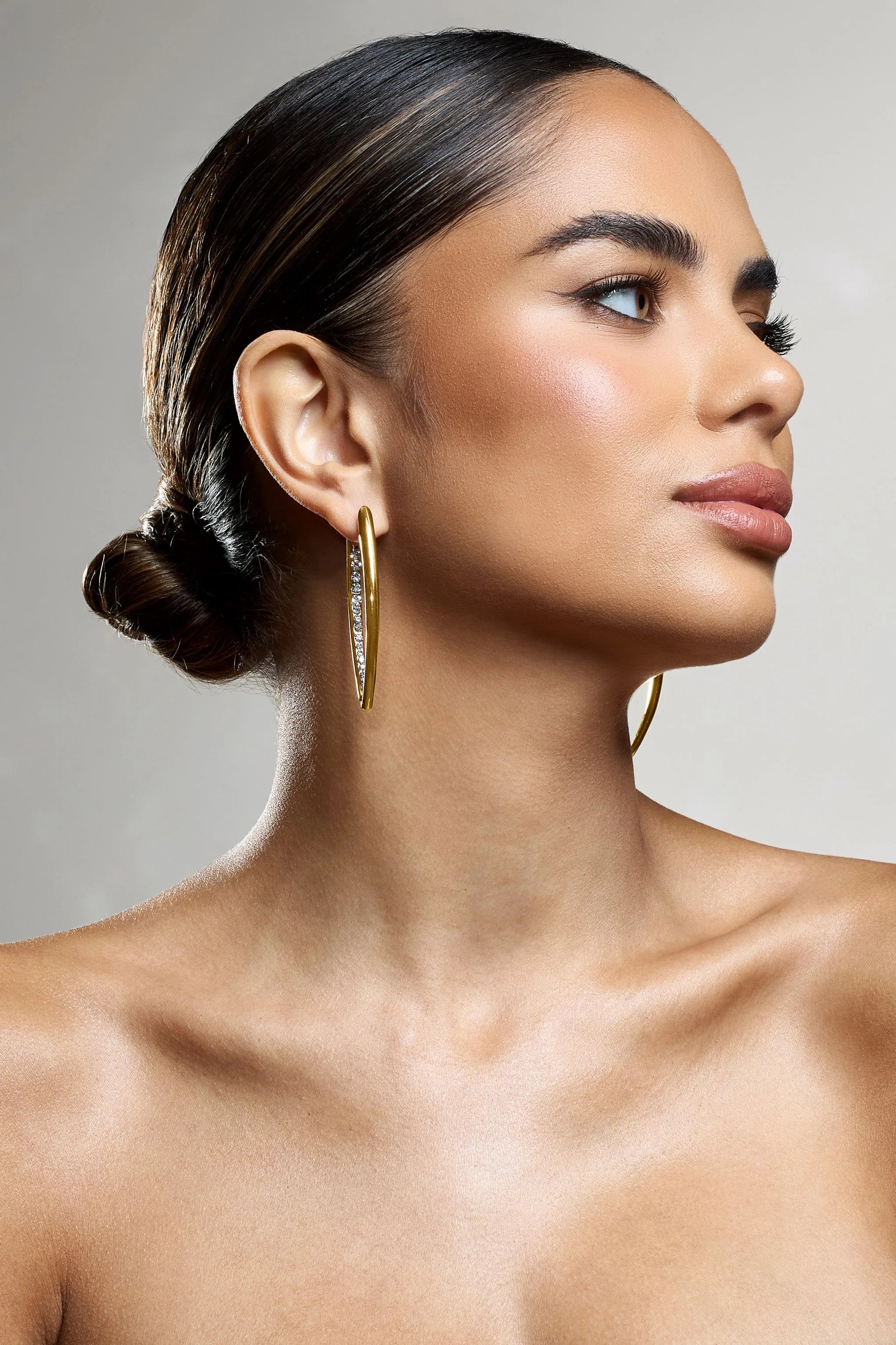 Effortless | Gold Diamante Dangle Earrings