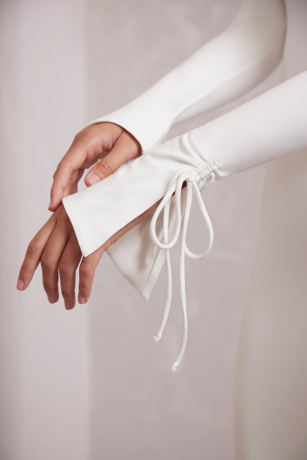 Long Sleeve Off The Shoulder Midi Dress in White