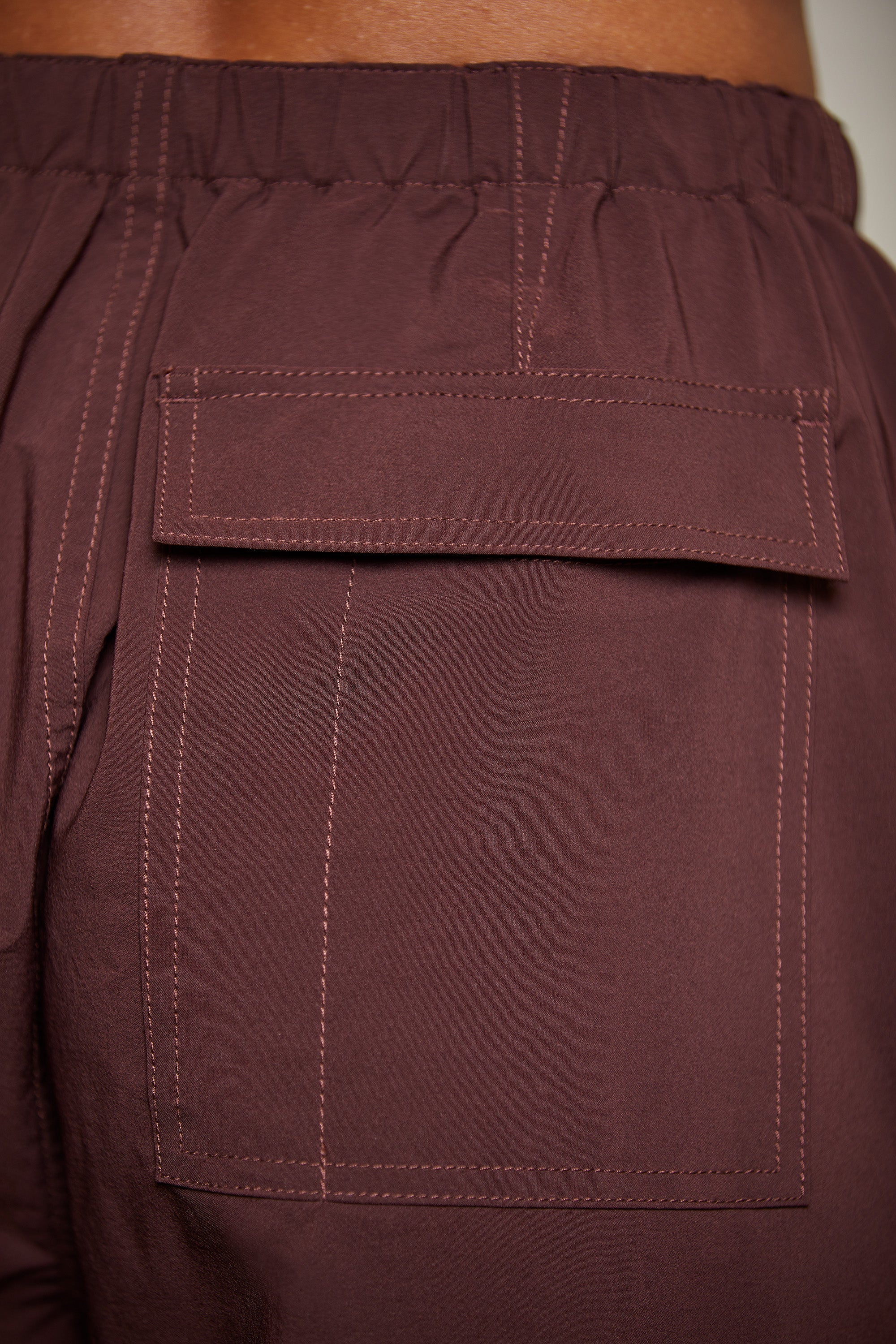Tall Wide Leg Cargo Trousers in Brown