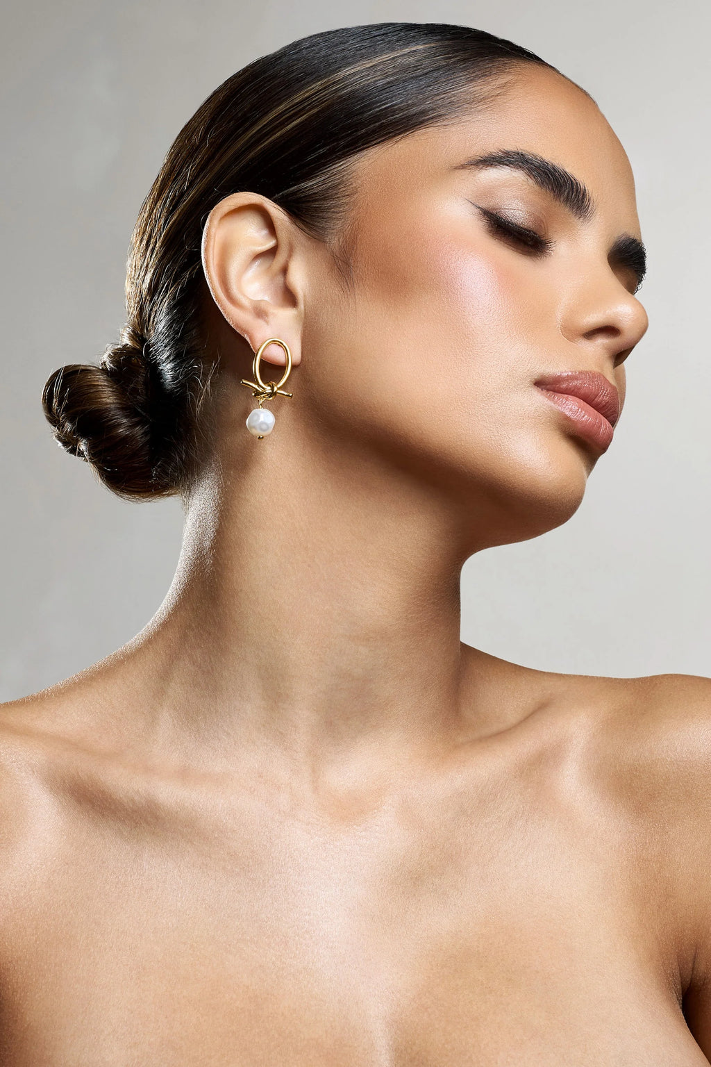 Ivory | Gold Pearl Dangle Earrings