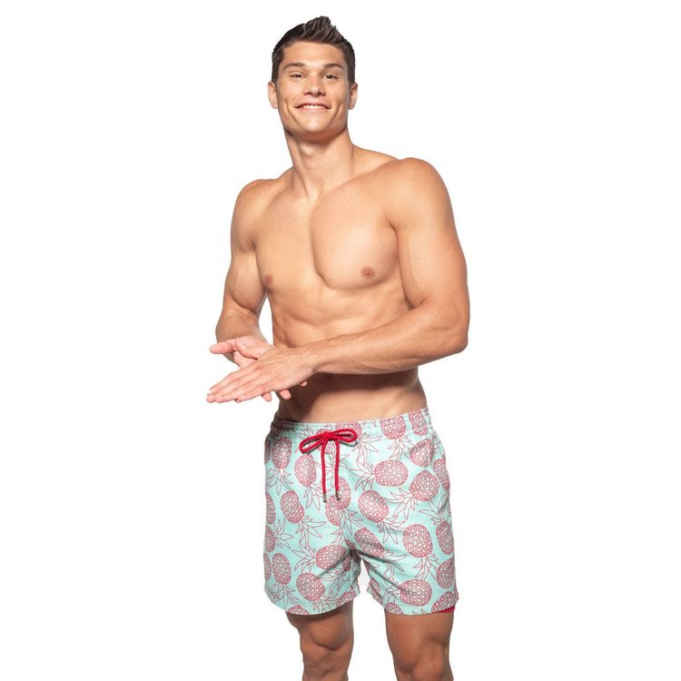 Pineapple Tropics - 6 Mid-Length Hybrid Shorts
