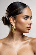 Orli | Gold Chunky Chain Hoop Earrings