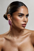 Mardi | Pink & Gold Statement Dangle Earrings