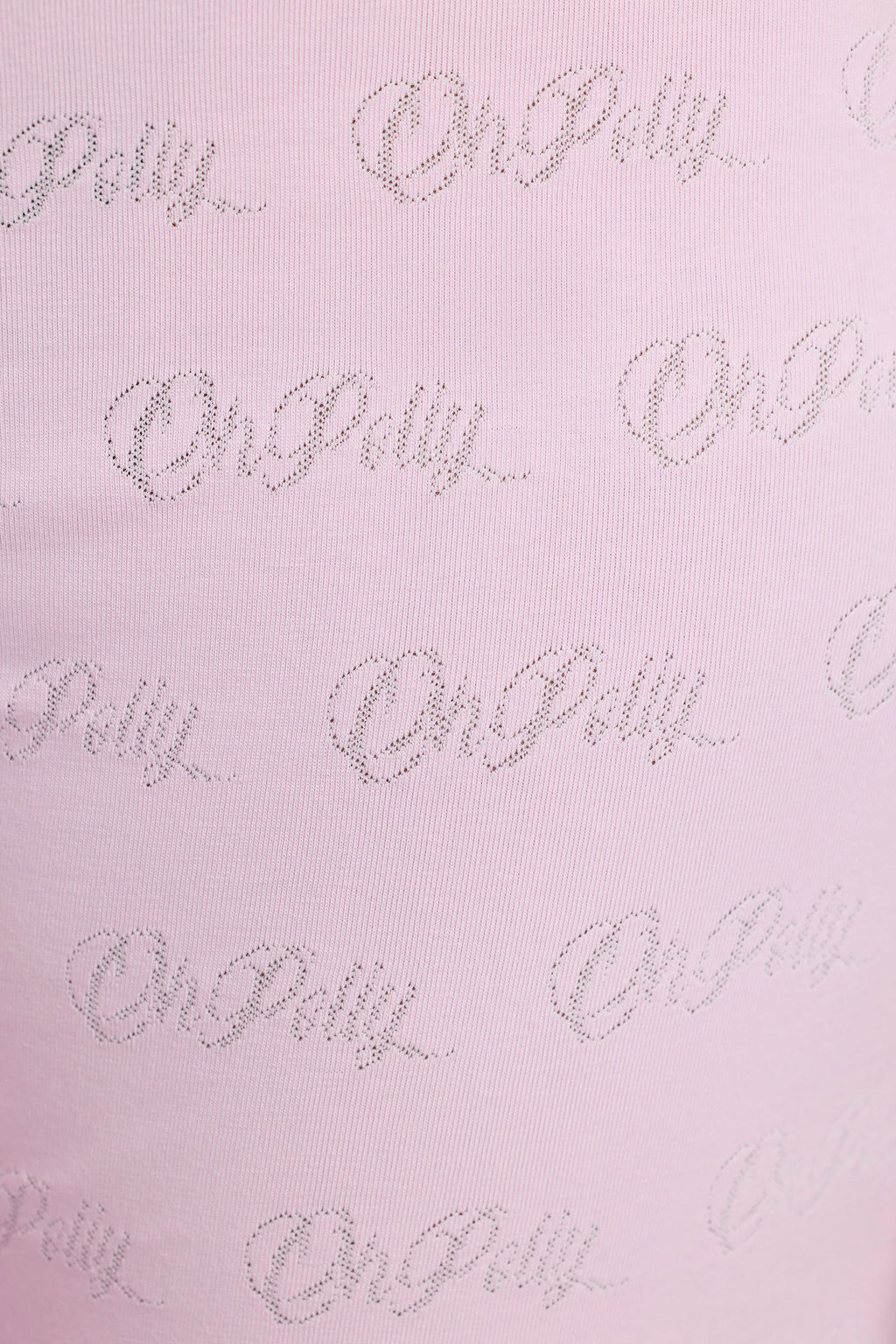 Tall Mid Rise Straight Leg Pointelle Trousers in Baby Pink
