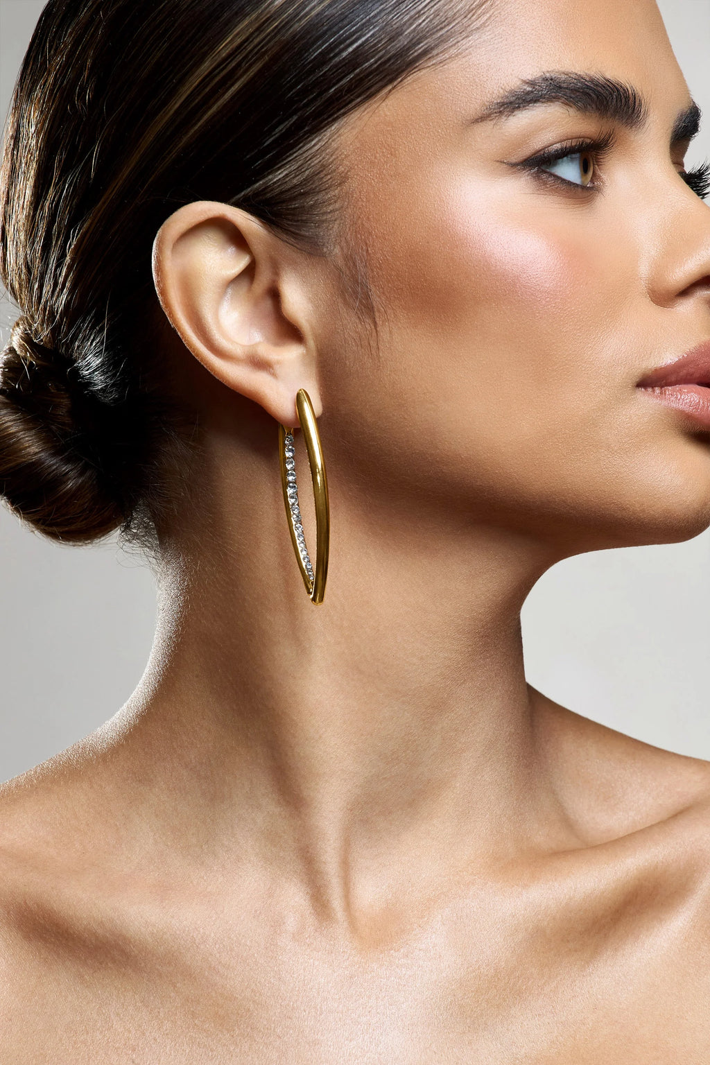 Effortless | Gold Diamante Dangle Earrings