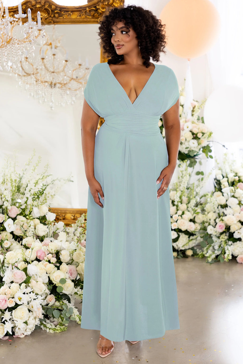 One Of A Kind | Plus Sage Multiway Maxi Dress
