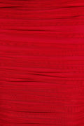 Fit The Bill Ruched Mesh Bodycon Midaxi Dress in Red