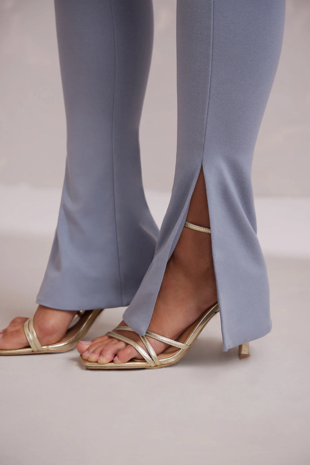 Halter Neck Plunge Jumpsuit in Blue