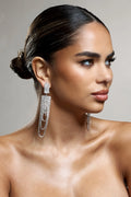 Atmosphere | Silver Diamante Chunky Huggie Earrings