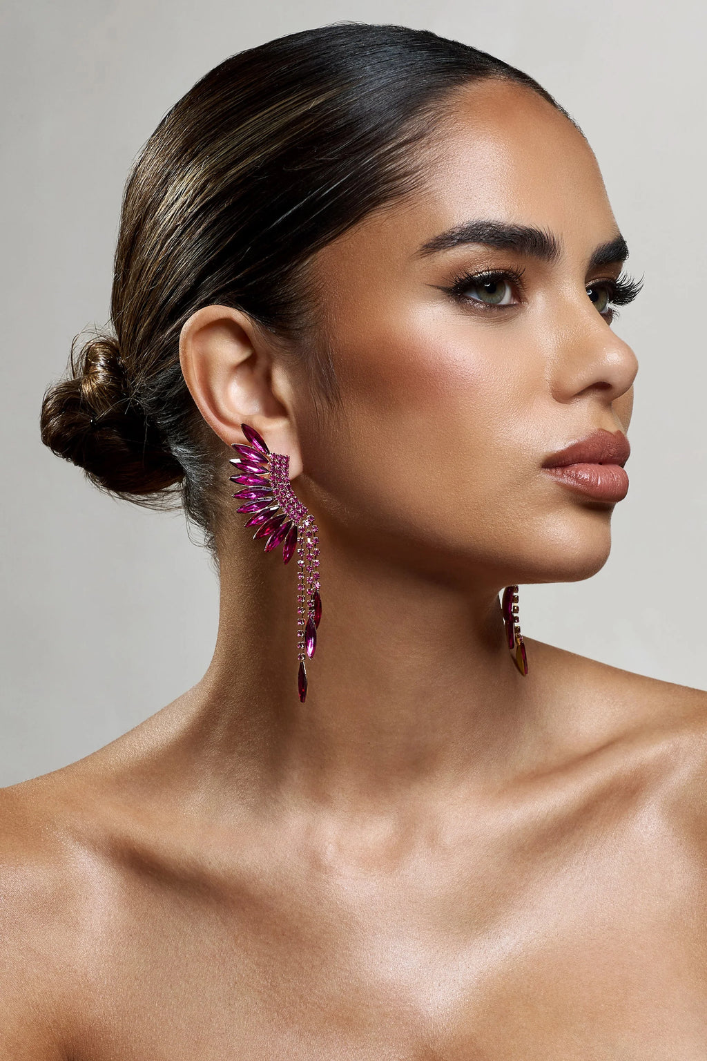 Mardi | Pink & Gold Statement Dangle Earrings
