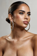 Grace | Gold Chunky Diamante Hoop
