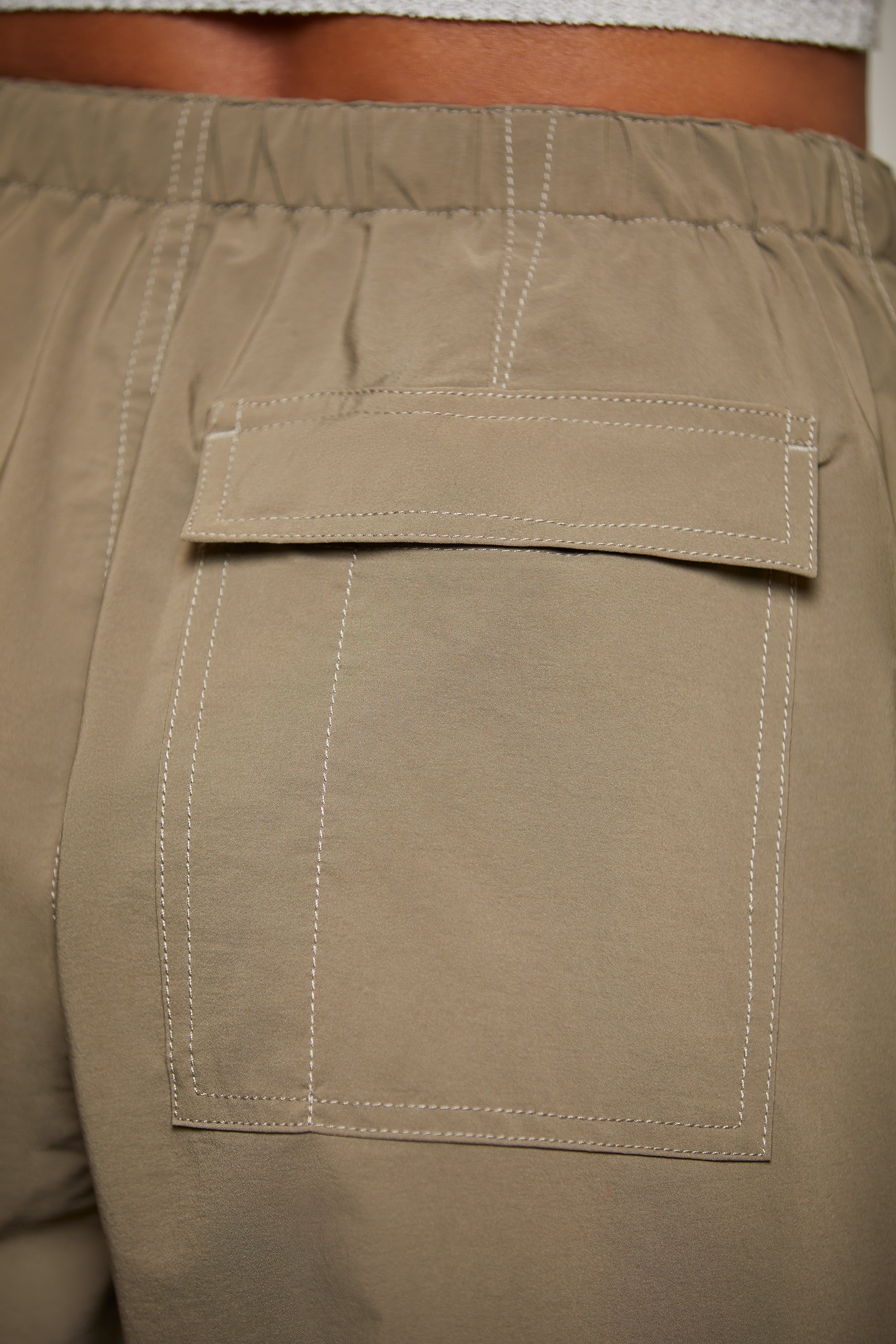 Tall Wide Leg Cargo Trousers in Green