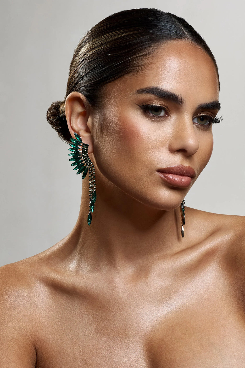 Mardi | Green & Gold Statement Dangle Earrings