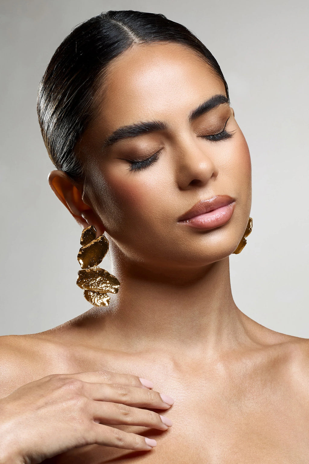Sierra Madre | Gold Textured Abstract Drop Earrings