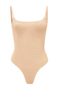 Soft Mesh Bodysuit in Beige
