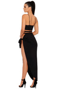 Slit To Kill Knot Front Bralet in Black