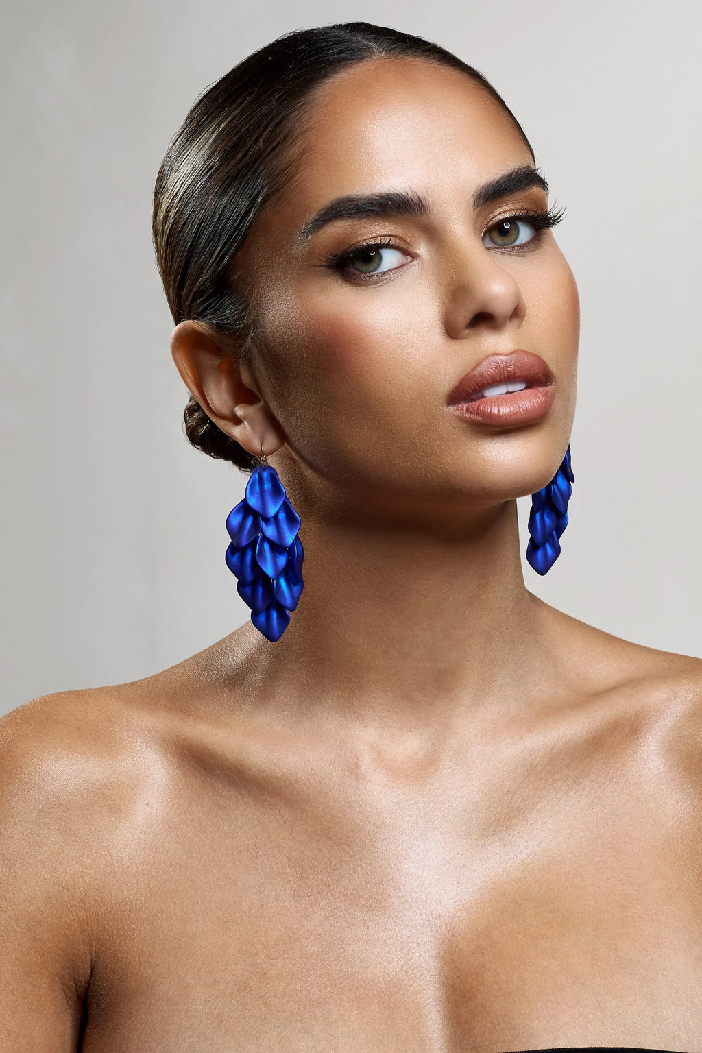 Hummingbird | Blue Petal Dangle Earrings
