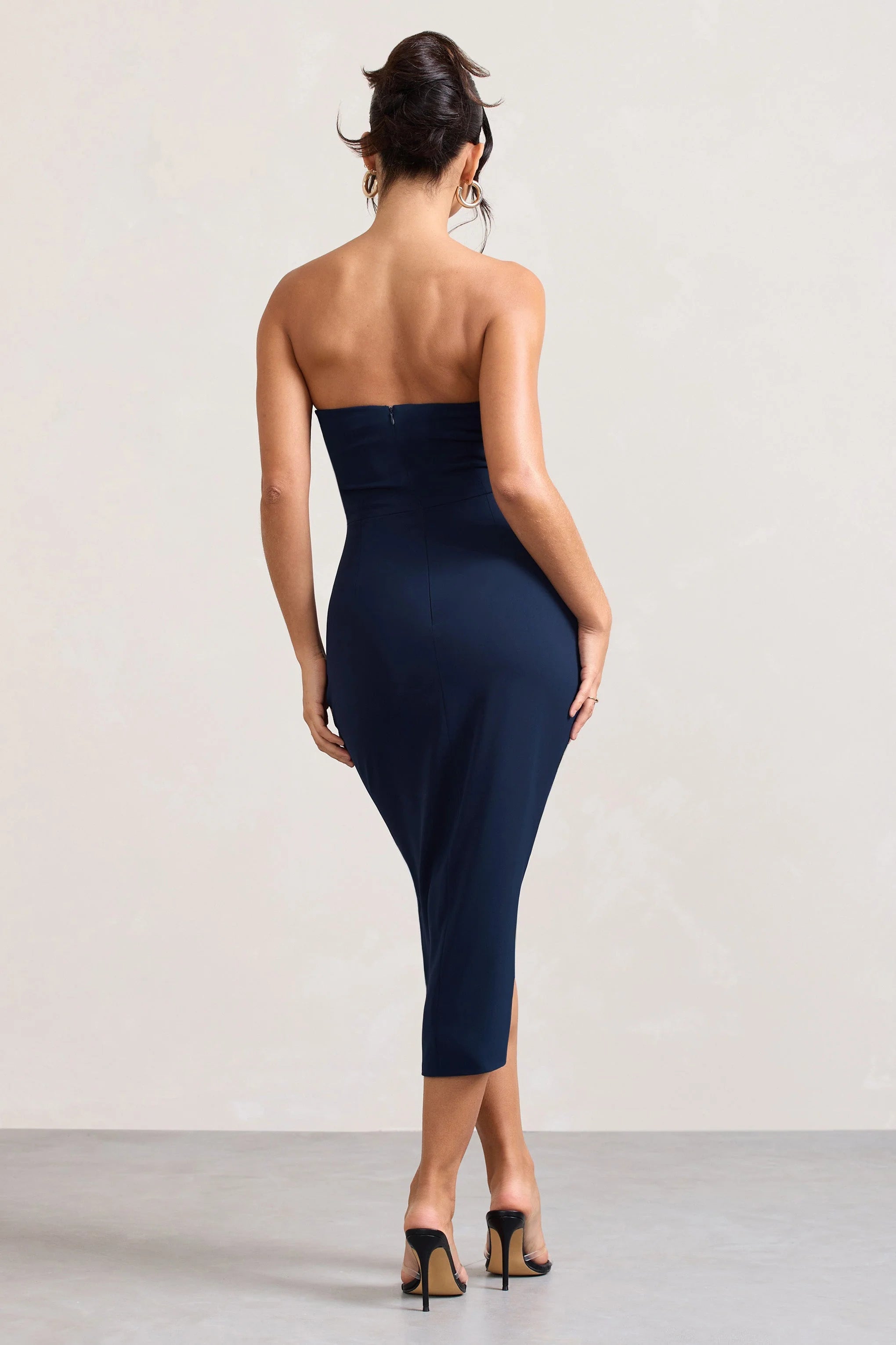 Soulmate | Navy Bandeau Midi dress