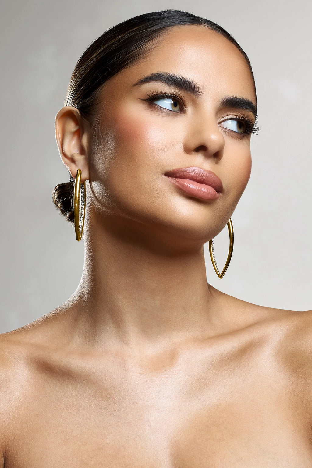 Effortless | Gold Diamante Dangle Earrings