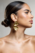 Sierra Madre | Gold Textured Abstract Drop Earrings