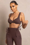 Under Pinning | Brown Balcony Bralette Crop Top
